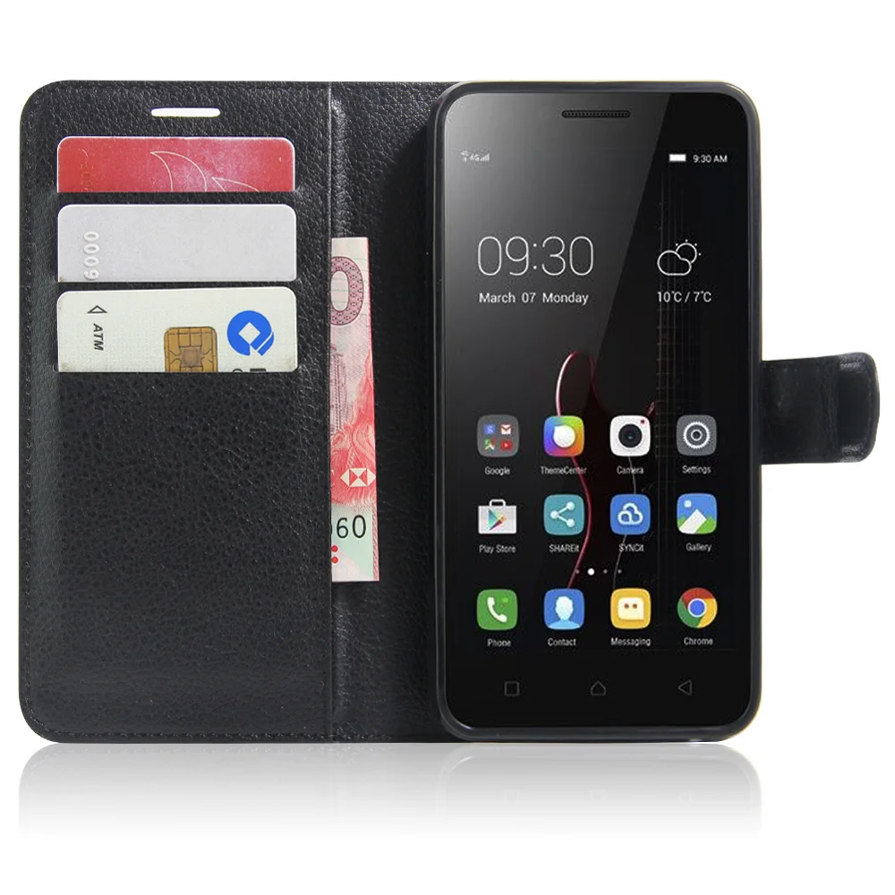

CYBORIS Wallet Leather Phone Case for Lenovo Vibe C A2020 Case Flip Cover Stand Wallet Bag Card Holder