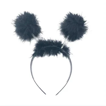 

Boy Girl Kids Headband Adorable Plush Ball Pompom Hair Hoop Halloween Costume Accessory Coplay Birthday Party Gift