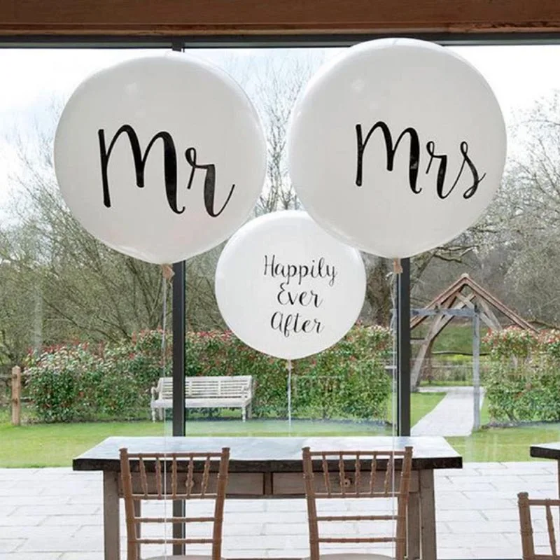 1Pcs36Inch Mr& Mrs белые шары из латекса украшения детский воздушный шар большой размер Свадебная вечеринка тема Декор поставки День святого Валентина