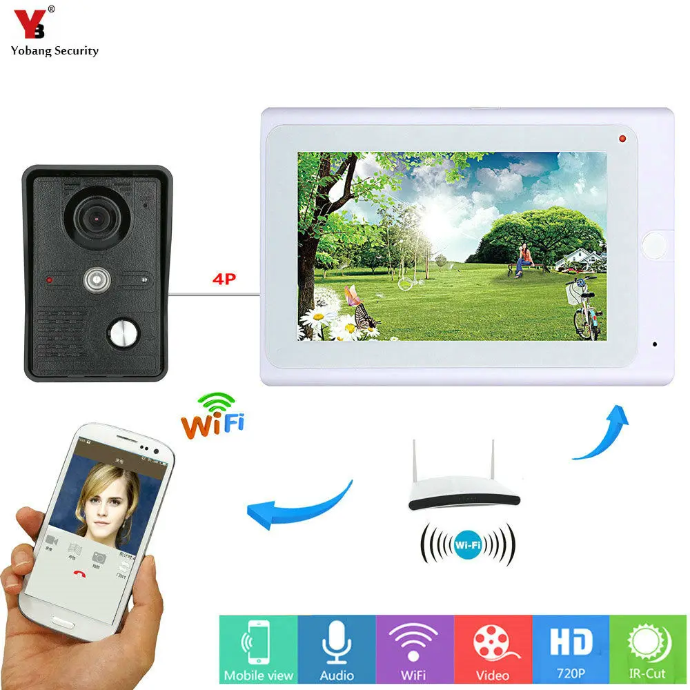 ##BUY YobangSecurity Video Intercom 7 Inch Monitor Wifi Wireless Video Door Phone Doorbell Camera Intercom System Android IOS APP