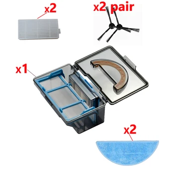 

dust box*1+2*Pair side Brush+2*hepa Filter+2*Mop cloth for ilife x5 v5s V3 V3+ v5pro ilife v5s pro robot vacuum cleaner Parts