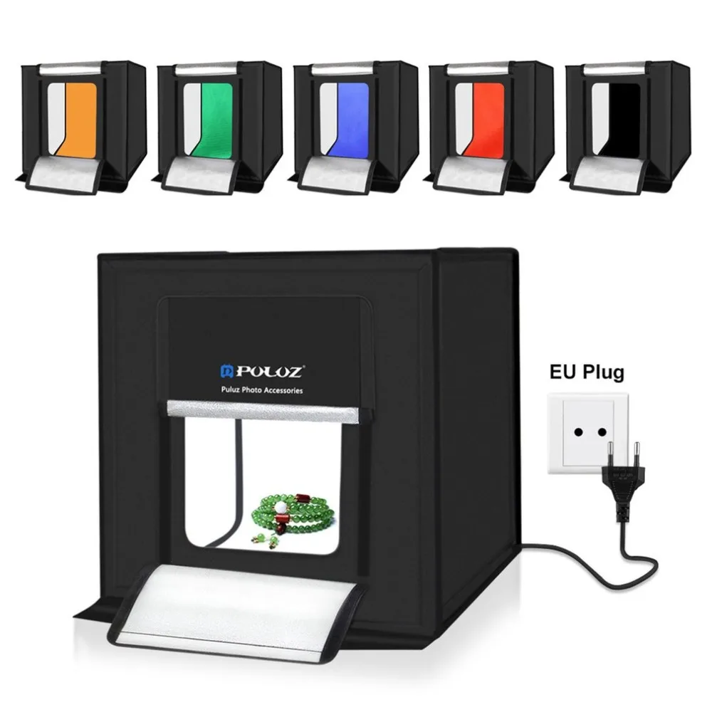PULUZ 40*40 см световая коробка мини фотостудия фотография коробка складная софтбокс светодио дный LED фото освещение студия тент для съемки коробка комплект