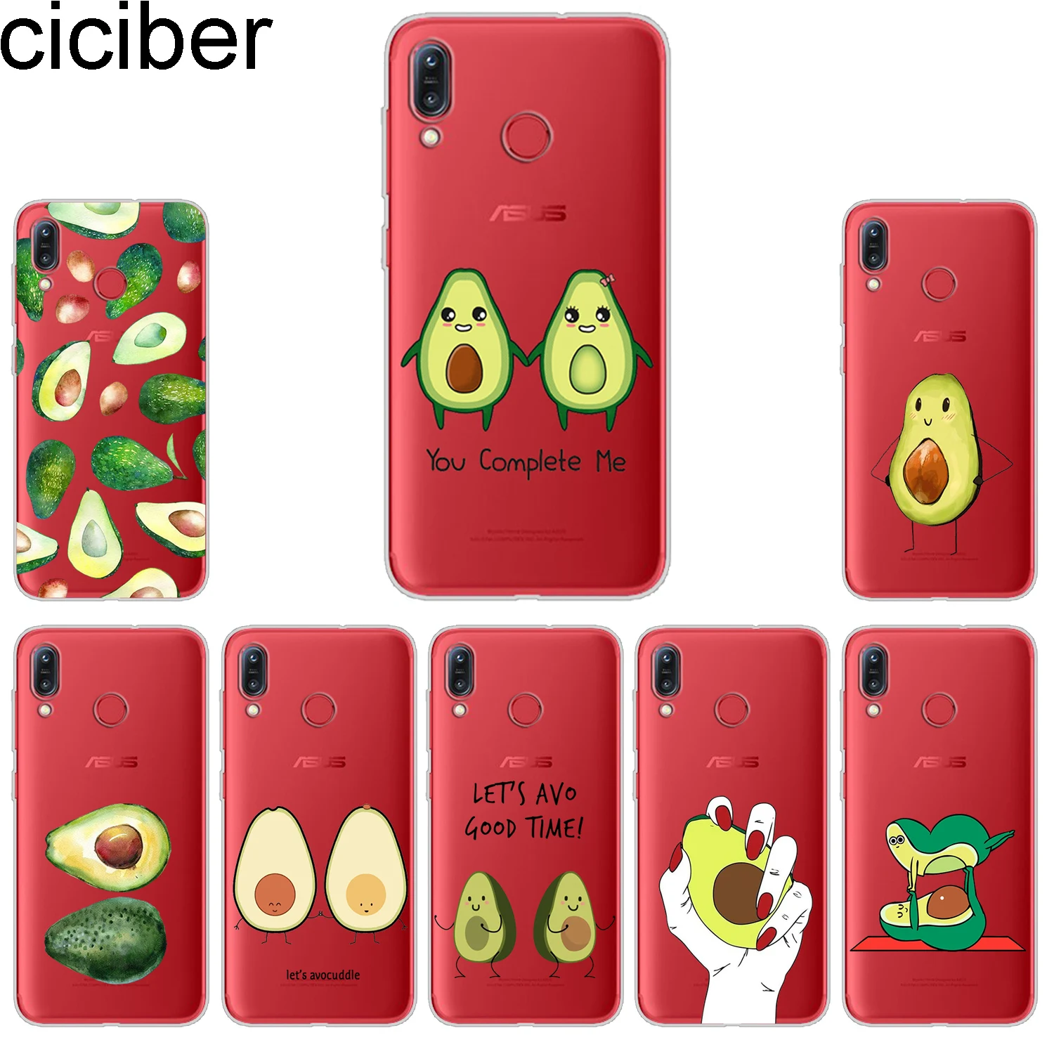 

ciciber Phone Cases For ASUS Zenfone Max Pro (M1) (M2) Case Back Cover ZB601KL ZB602KL ZB631KL ZB633KL ZB555KL Fruit Avocado