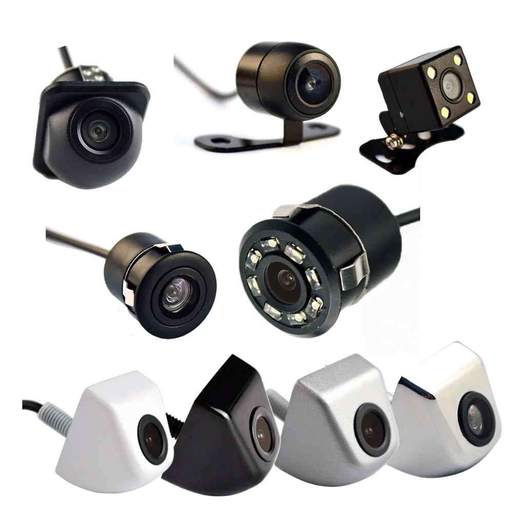 170° Cámara HD Trasera Coche Marcha Atrás Cable Visión Nocturna Impermeable LED