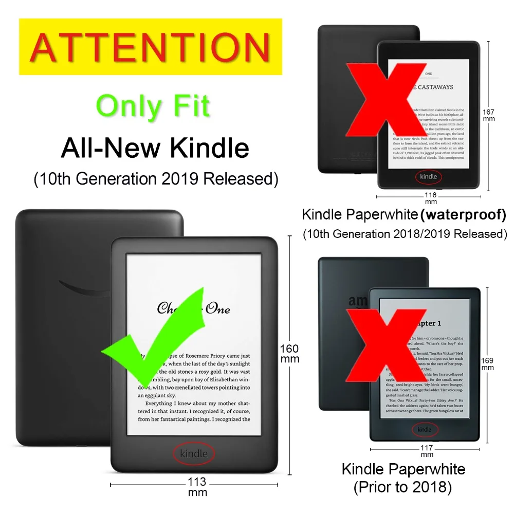 Магнитный умный чехол для Amazon New Kindle 10th поколения чехол для Kindle чехол