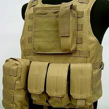 Облегченная модульная система переноски снаряжения Запорная планка Перевозчик Airsoft Пейнтбол тактическое боевое Нападение жилет светло-коричневые охотничьи жилеты