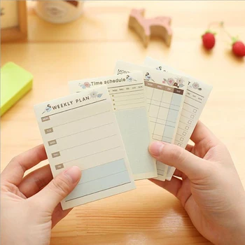 

4 Different Memo Pads Sticky Notes Office Stationery Kawaii Stickers Scrapbooking Diary Planner for School Supplies