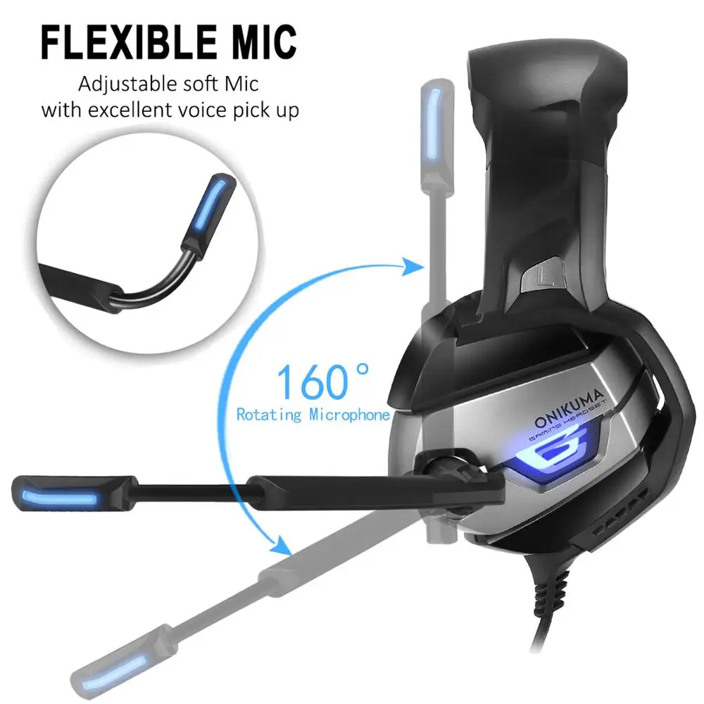 Игровая гарнитура K5 с микрофоном casque PC Gamer 3 5 мм стереонаушники для PS4 геймпад