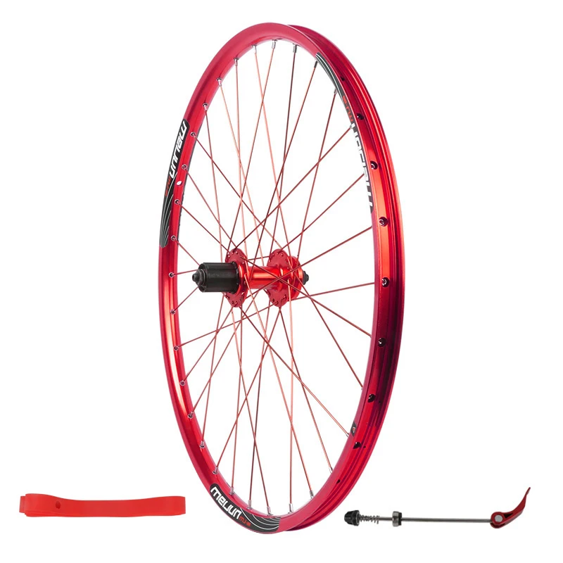 MEIJUN, колесо для горного велосипеда, 26 дюймов, 32 отверстия, перед и после велосипеда, колесо из алюминиевого сплава, колеса для велосипеда, сделай сам, цвет - Цвет: Rear Wheel  Red