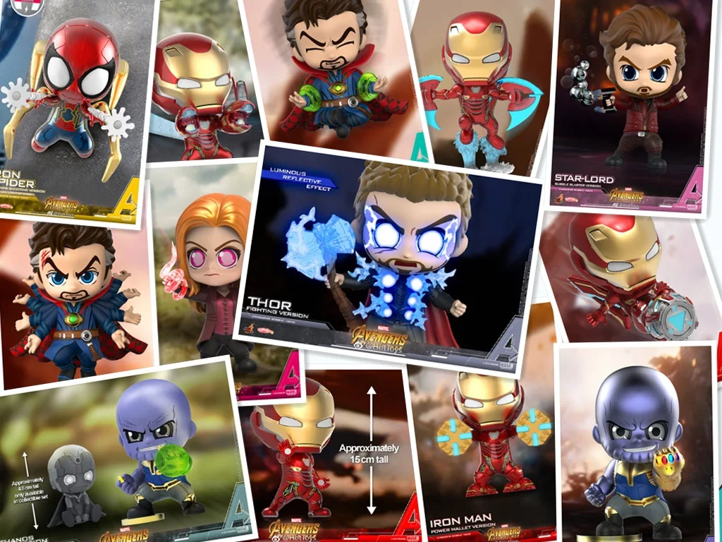

HotToys The Avengers3 Cosbaby COSB502 Thor COSB494 Dr. Strange COSB497 Iron Man COSB496 Scartlet Witch Thanos for Holiday Gift