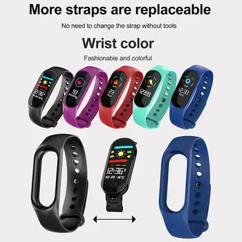 

M4 Smart Bracelet Fitness Tracker Heart Rate Blood Pressure Blood Step Counter Waterproof Sports Fitness Wristband