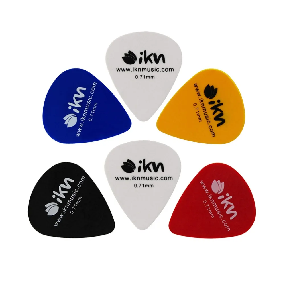 ikn 6PCS Mixed Color Guitar Picks ABS Picks Plectrum Thickness 0.71mm
