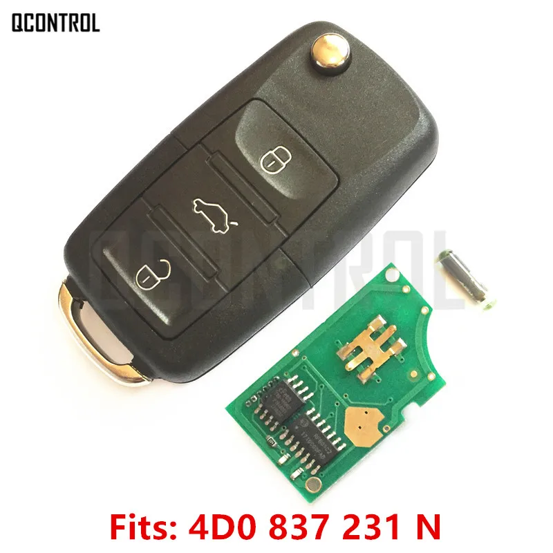 QCONTROL Автомобильный Дистанционный ключ для AUDI 4D0837231N для A3 A4 A6 A8 RS4 TT Allroad Quttro RS4 433,92 МГц 1994-2005