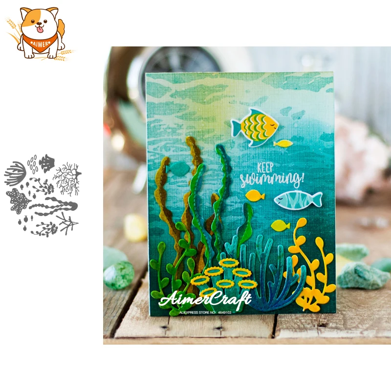 

17PCS/Lot Reef Metal Cutting Dies Scrapbooking Stencil For DIY Paper Card Decorative Embossing Die Cut Craft Dies New 2019