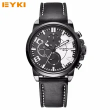 Часы Мужские EYKI TOP Brand Роскошные Кожаные Армия армия Спорт Кварцевые Часы Водонепроницаемые Наручные Часы Для Мужчин Reloj Хомбре 2016