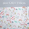 Bamboo Cotton Baby Blankets Newborn Flamingo Unicorn Patterns Muslin Swaddle Wrap Bebe Kids Infant Gauze Diapers Baby Bath Towel 4