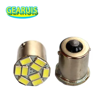 

100X Auto LED S25 P21W 1156 BA15S 9 SMD 5630 1157 BAY15D turn signal Parking Backup Bulb Lamp White Red Blue Yellow DC 12V