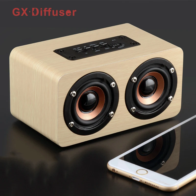 GX диффузор деревянный Беспроводной Bluetooth Динамик Портативные Hi-Fi плееры шок бас