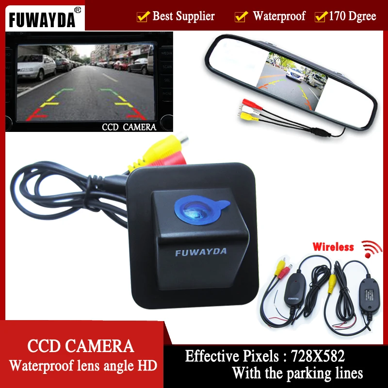 Fuwayda Wireless Color Ccd Chip Car Rear View Camera For Hyundai