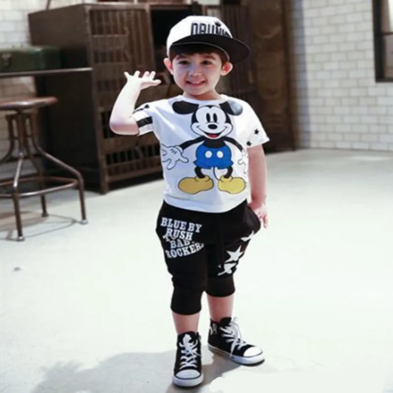

New kids boys clothing sets children baby suits t shirt and pants clothing sets for child kids outfit 2-7y