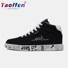 Taoffen мужская обувь кроссовки модная спортивная обувь для скейтбординга Мужская обувь для фитнеса Zapatos с принтом качели средней высоты высокая обувь Размер 39-44