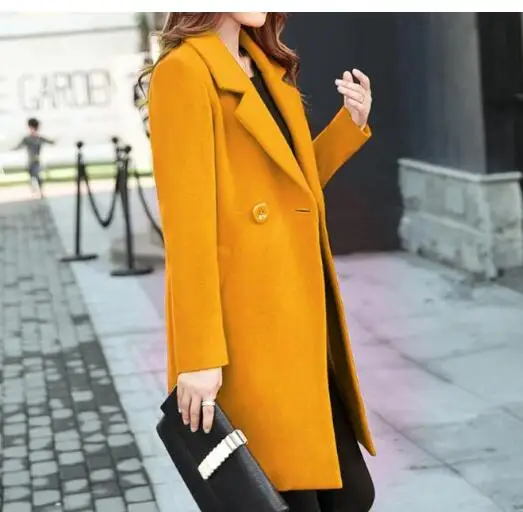 Plus Size 5XL Double Breasted black red Long Jacket Female Coats Blazer Feminino Long Sleeve Women Suit Jackets Office Blazers - Цвет: Золотой