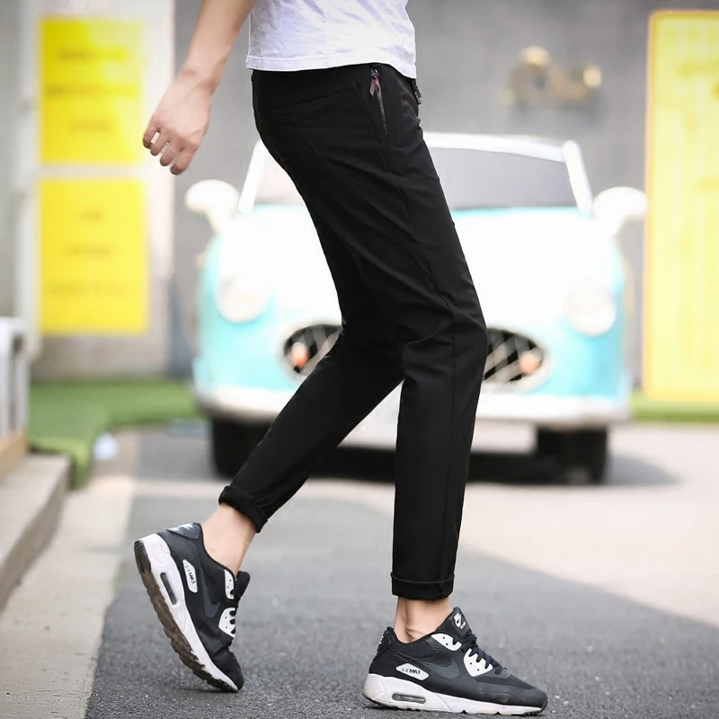 

Men's self-cultivation Korean version of pure color leisure pants mens ants