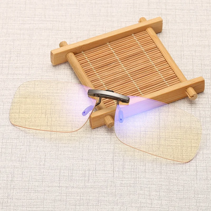

Vazrobe Clip on Frame Computer Glasses Lens Yellow Blue Tint Anti Blue Light Radiation for Work Phone Fit Over Spectacles Goggle