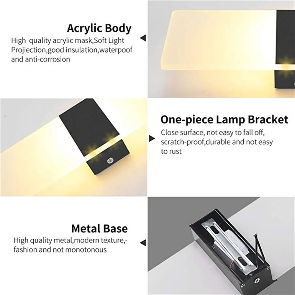 1 шт. коридорные проходные огни 14X6 см LED прикроватная лампа настенная акриловая