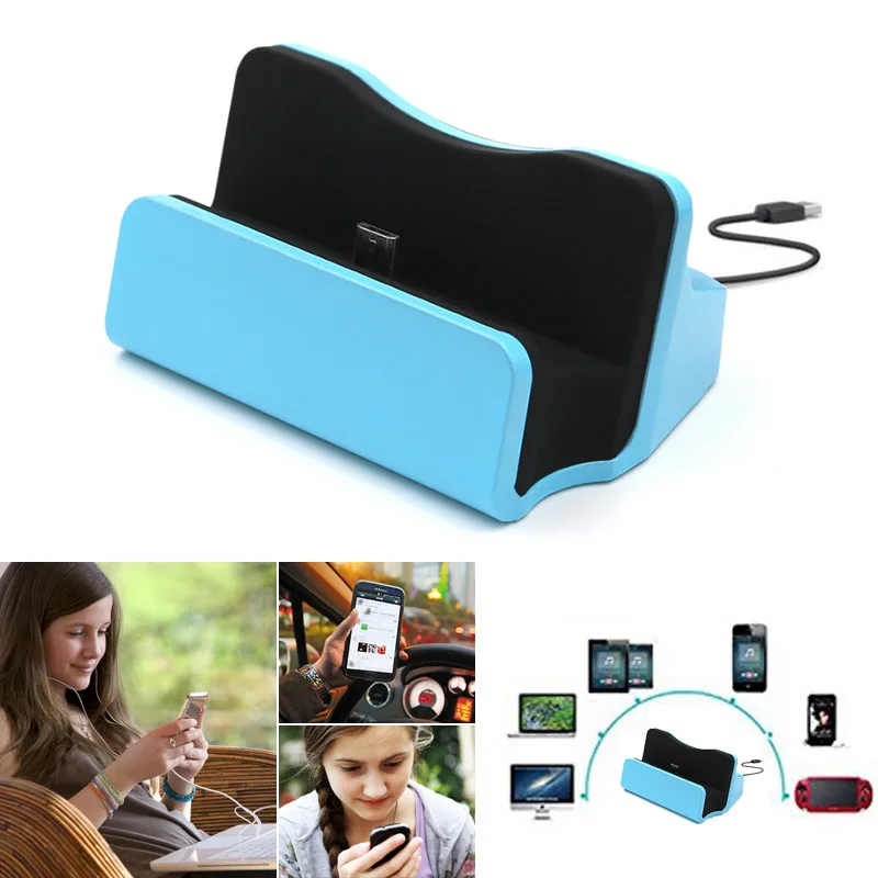 Overfly Micro USB Charger Docking Station Type C Desktop Charging Port Sync Cradle Dock Stand Holder for Samsung Huawei Xiaomi
