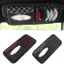 Top Quality Car Sun Visor Glass Pen CD DVD Disk Card Case with Tissue Box Multifunctional