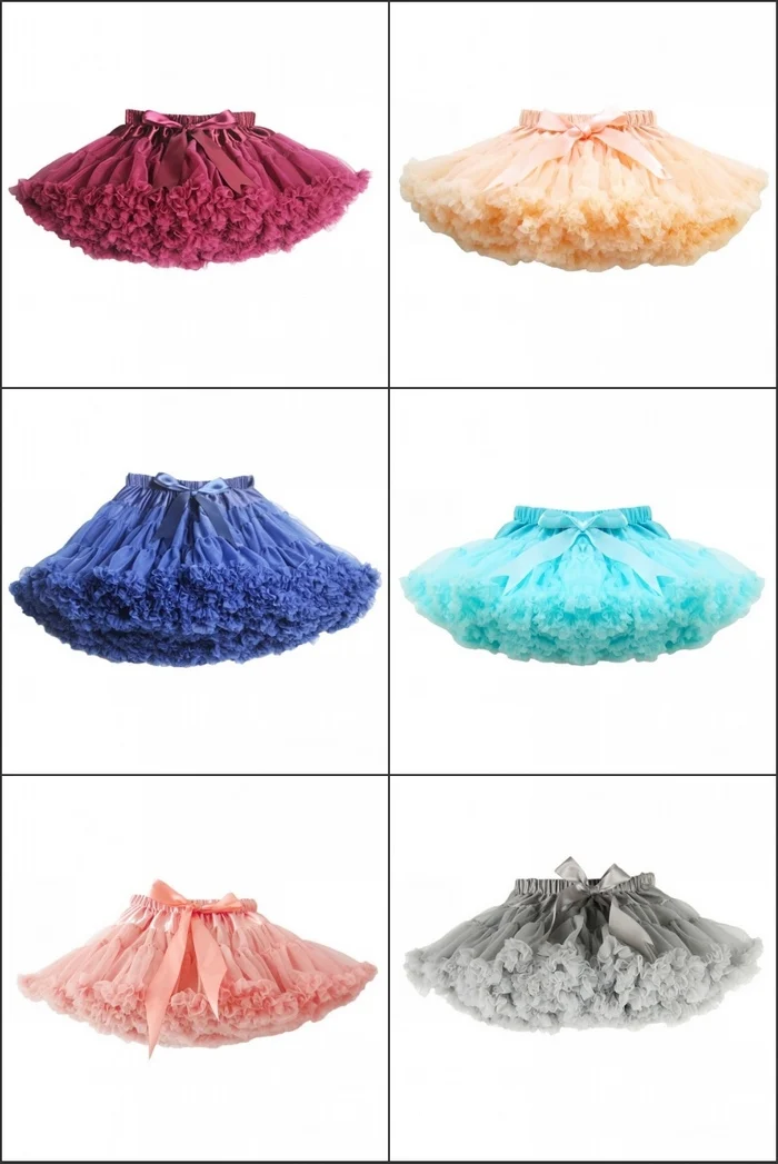 Buenos Ninos/юбка-пачка для девочек пышная шифоновая юбка принцессы из мягкой ткани с оборками Новинка года, 21 цвет, для детей от 2 до 10 лет