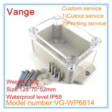 2 шт./лот, маленький IP68 Водонепроницаемый экструзионный корпус, 128*70*52 мм, инструмент из АБС-пластика, корпус, сделай сам, для счетчика, коробка, аппарат, шасси