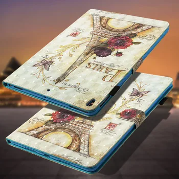 

LUCKBUY For Apple iPad Pro 10.5" 2017 3D Printed Butterfly OWL Unicorn Effiel Cute Bear PU Leather Cover For iPad Pro 10.5 inch