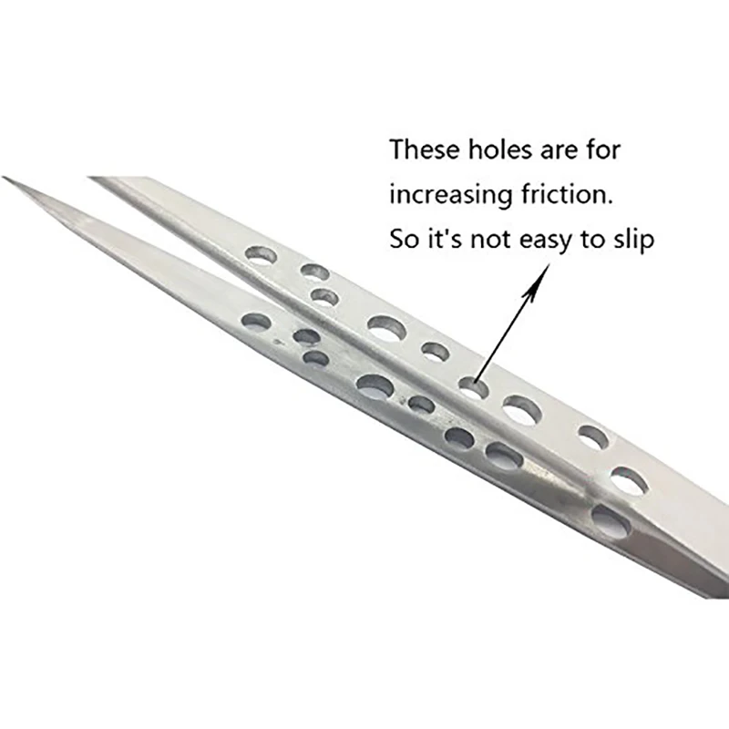 ESD Anti-magnetic Stainless Steel Straight Electronic Precision Straight Curved Tweezers for Mobile Phone Repair Tool