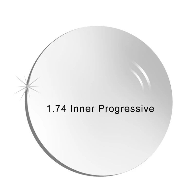 

TWO Oclock 1.74 Inner Progressive Prescription Spherical HMC Resin Near Far Optical Lens Customized Myopia/Hyperopia Corrective