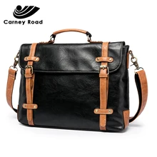 Роскошный бренд, Винтажный Мужской портфель из искусственной кожи, модная мужская сумка для офиса, сумка-мессенджер для мужчин, Повседневная