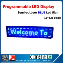 Semi-Outdoor Led Display 16*128 pixels 1/4 Scan Programmable and Scrolling Message LED Screen USB Input Running Text Led
