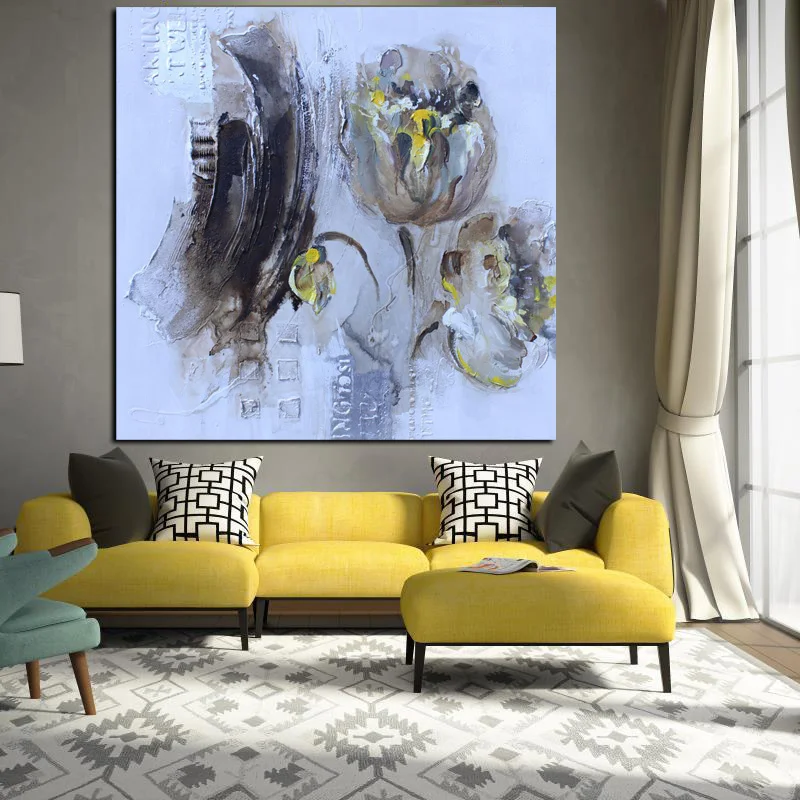 Print Abstract Chrysanthemum Watercolor Oil Painting on Canvas Art Poster Modern Wall Picture For Living Room Sofa Cuadros Decor