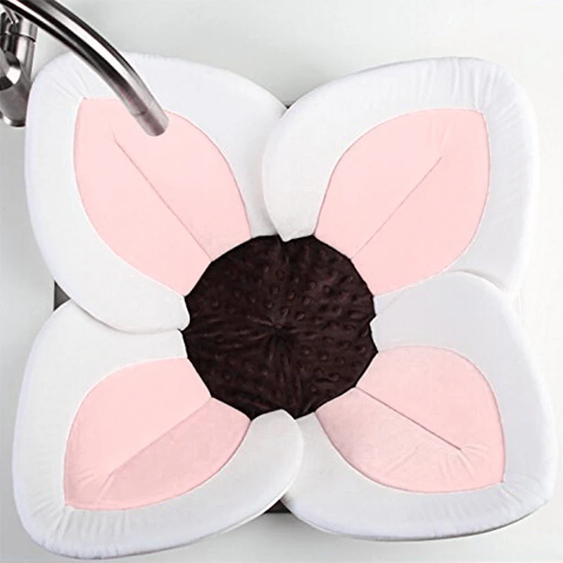 Baby Shower Soft Seat Blooming Flower Newborn Bath Mat New 4 - Piece Baby Petal Bath Tub Folds Babys Petal Baths Tub