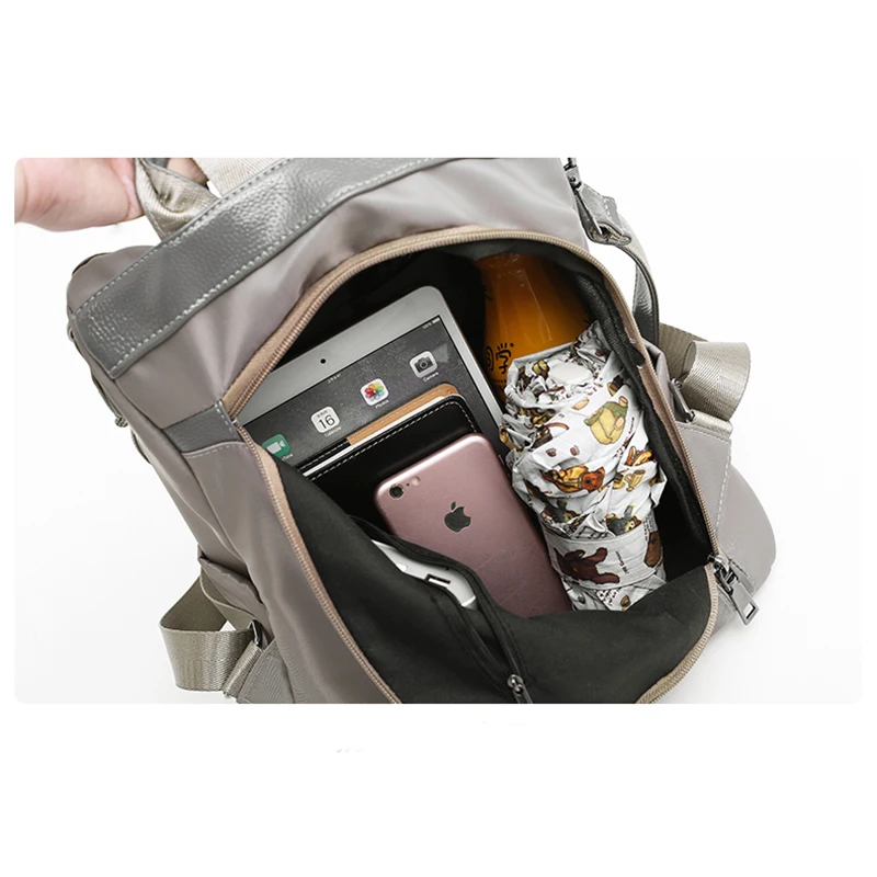 Chica mochilas Anti robo hembra impermeable Casual mochila bolsas de la escuela Oxford bolso mujer de Nylon mochilas de viaje mochila