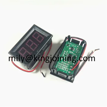 

10pcs KJ398 LED Display Digital Voltmeter with Frame 4.5-30v DC 2 wire 0.56" 0.56 RED with Frame emitting color Red/blue/green