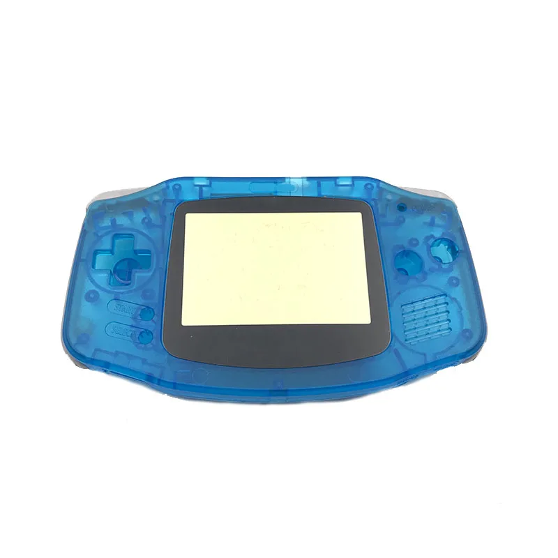 Сменный светящийся Прозрачный чехол для nintendo GBA, чехол для Gameboy Advance, кнопки, отвертка - Цвет: Clear Lighe Blue