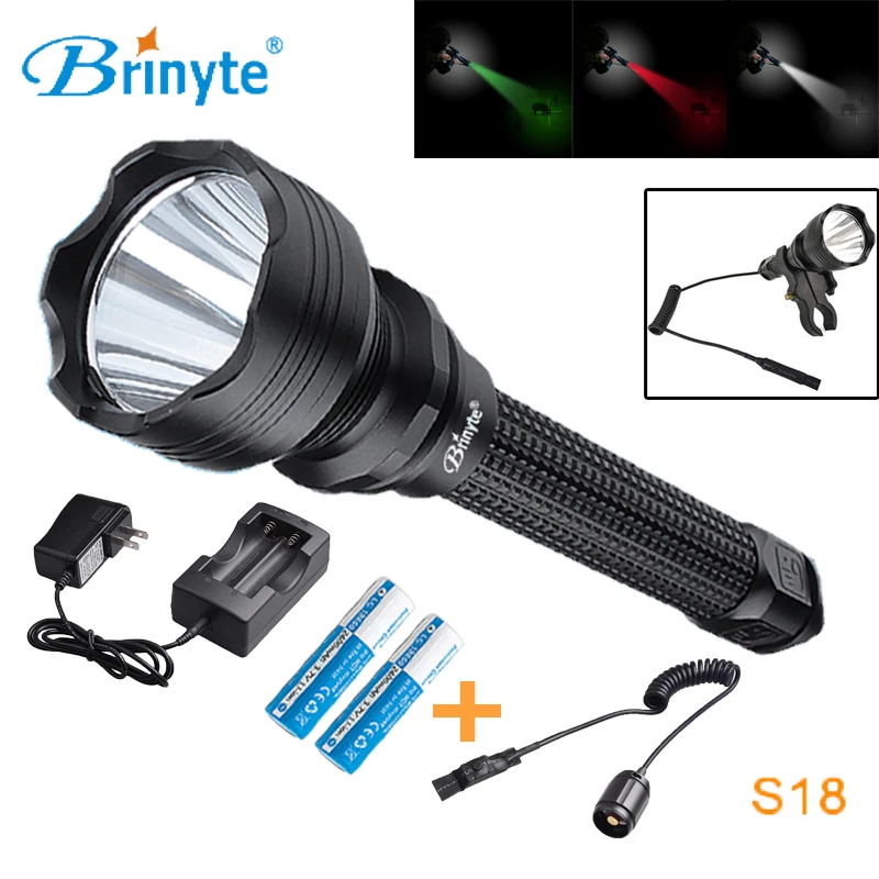 Brinyte S18 Powerful 1000lumens Cree XM L2 LED Rescue Flashlight Torch