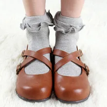 Новые японские Kawaii женские носки с рюшами ретро-носки для девушек 4 цвета