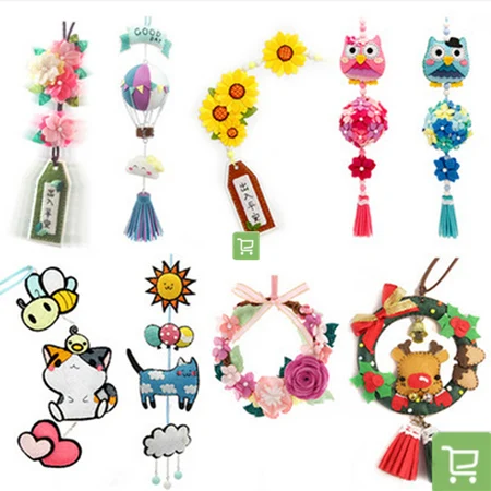 Designs-Happy-Car-ornaments-With-Printed-Felt-Children-handmade-Nonwoven-Decoration-DIY-Felt-Fabric-Pregnant-mother