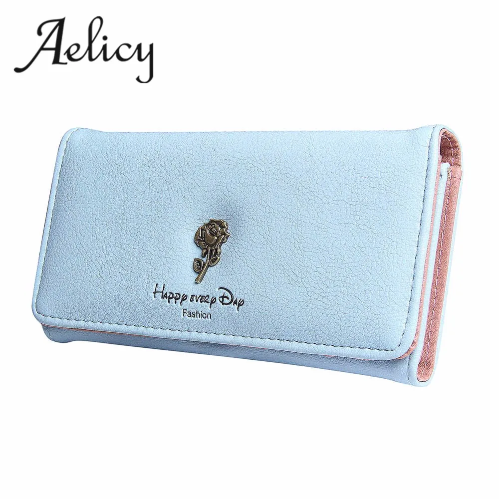 Aelicy, роскошный женский простой кошелек для монет, Длинный кошелек, держатели для карт, сумочка, розовый клатч, сумочка, кошелек, портмоне, сумка