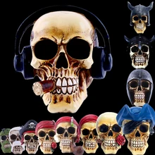 Статуи Африки домашний Декор череп для украшения смолы человеческого животного пиратский череп собрать Скелет абстрактная скульптура резьба статуя