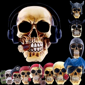

Statues Africa Home Decor Skull For Decoration Resin Human Animal Pirate Skull gather Skeleton Abstract Sculpture Carving Statue