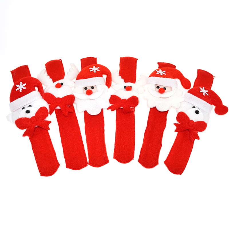 20 шт. Рождественский детский светодиодный Яркий светящийся мультфильм мягкий браслет красные браслеты с защелками вечерние браслеты